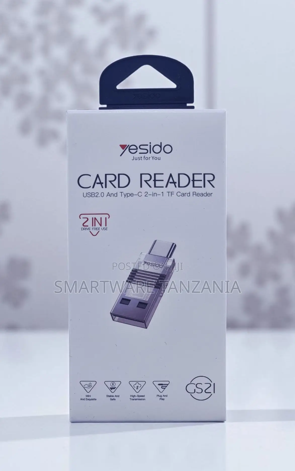 Yesido Gs21 2 In 1 Usb Type-c Tf Card Reader Drive Free