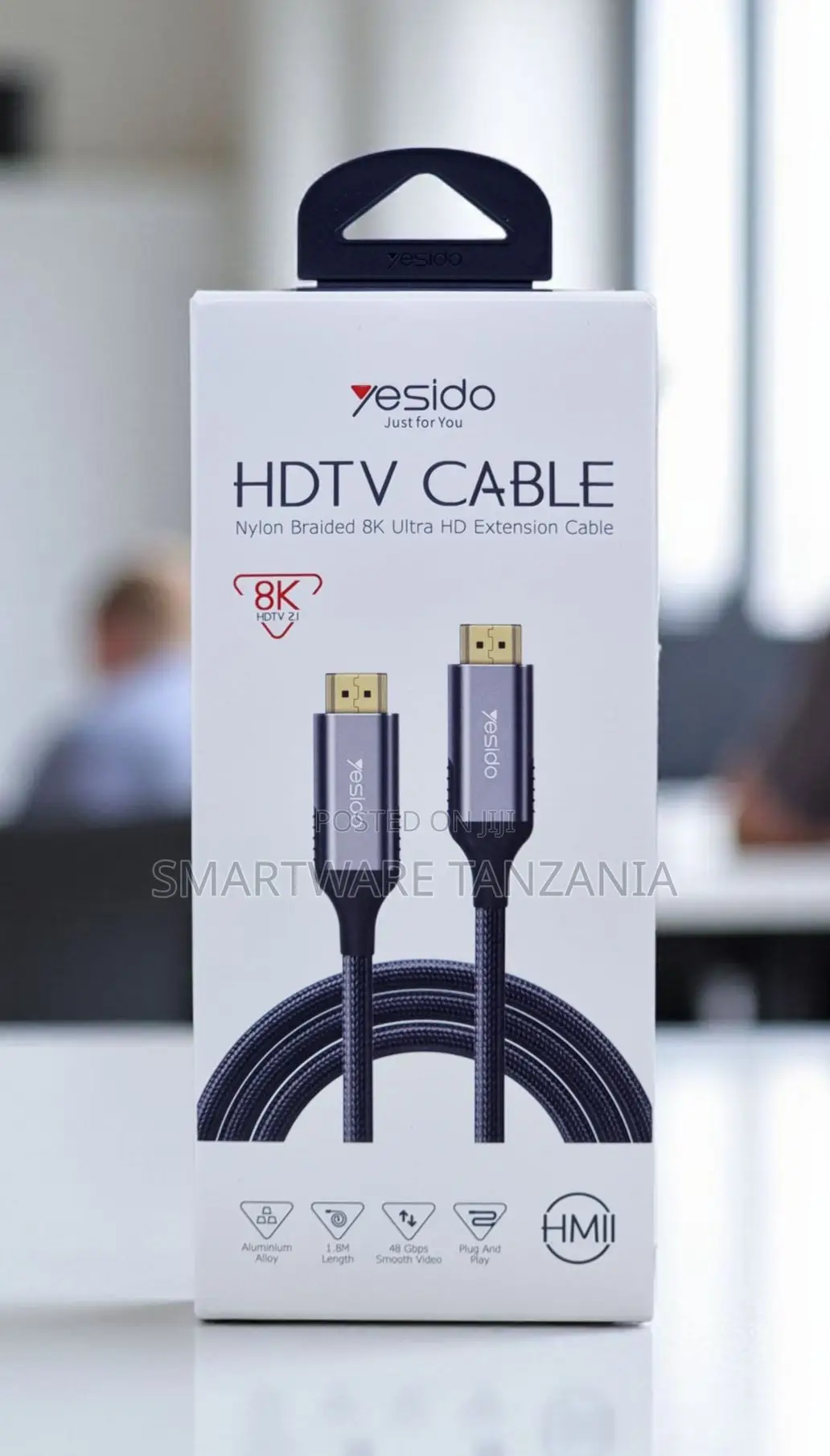 Yesido Hm11 Hdmi Cable 1.8m Braided 48gbps Hdtv 2.1