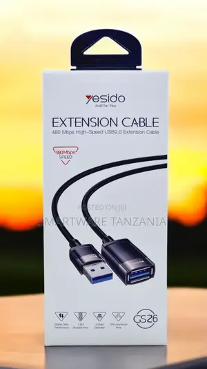 Yesido Gs26 Usb 2.0 Extension Cable 1.5m Braided 480mbps