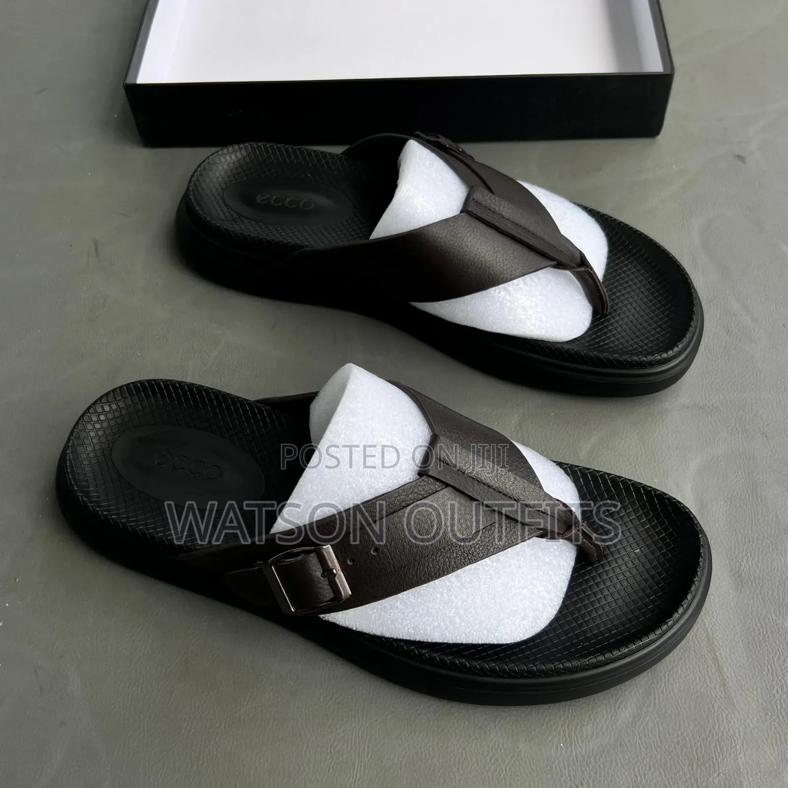Men's Leather Sandals Ecco Smartly Modelled and Branded