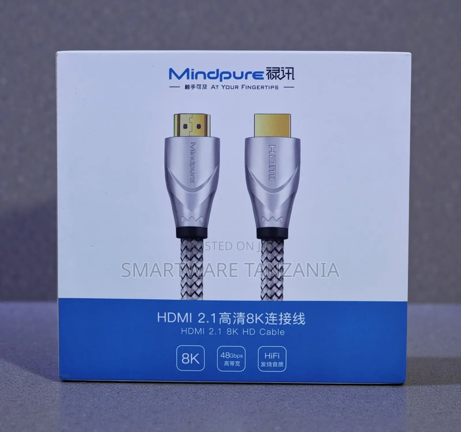 Mindpure Hdmi 2.1 Braided Cable 48gbps Hifi Silver