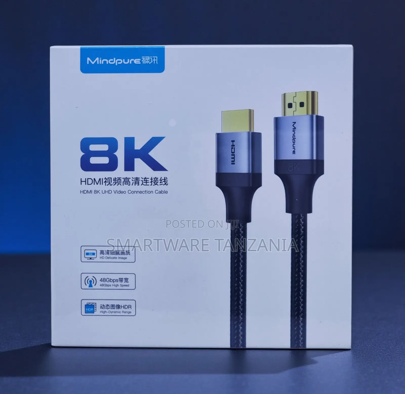 Mindpure Hdmi Cable 2.1 60hz 120hz 48gbps 3d Hdr Vrr Earc