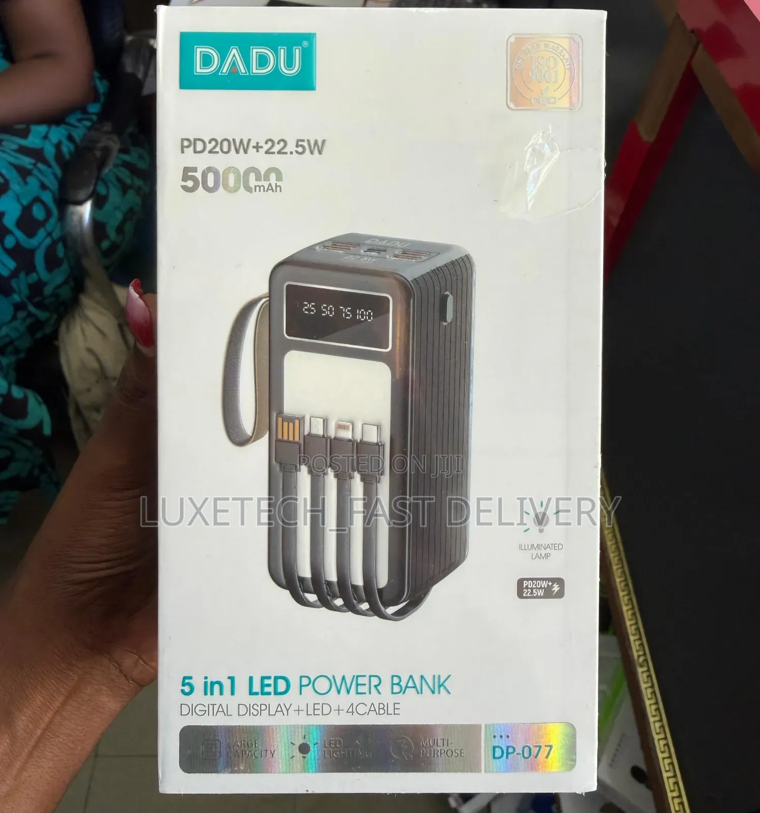 Dadu 5-in-1 Led Power Bank 50,000mah - Original