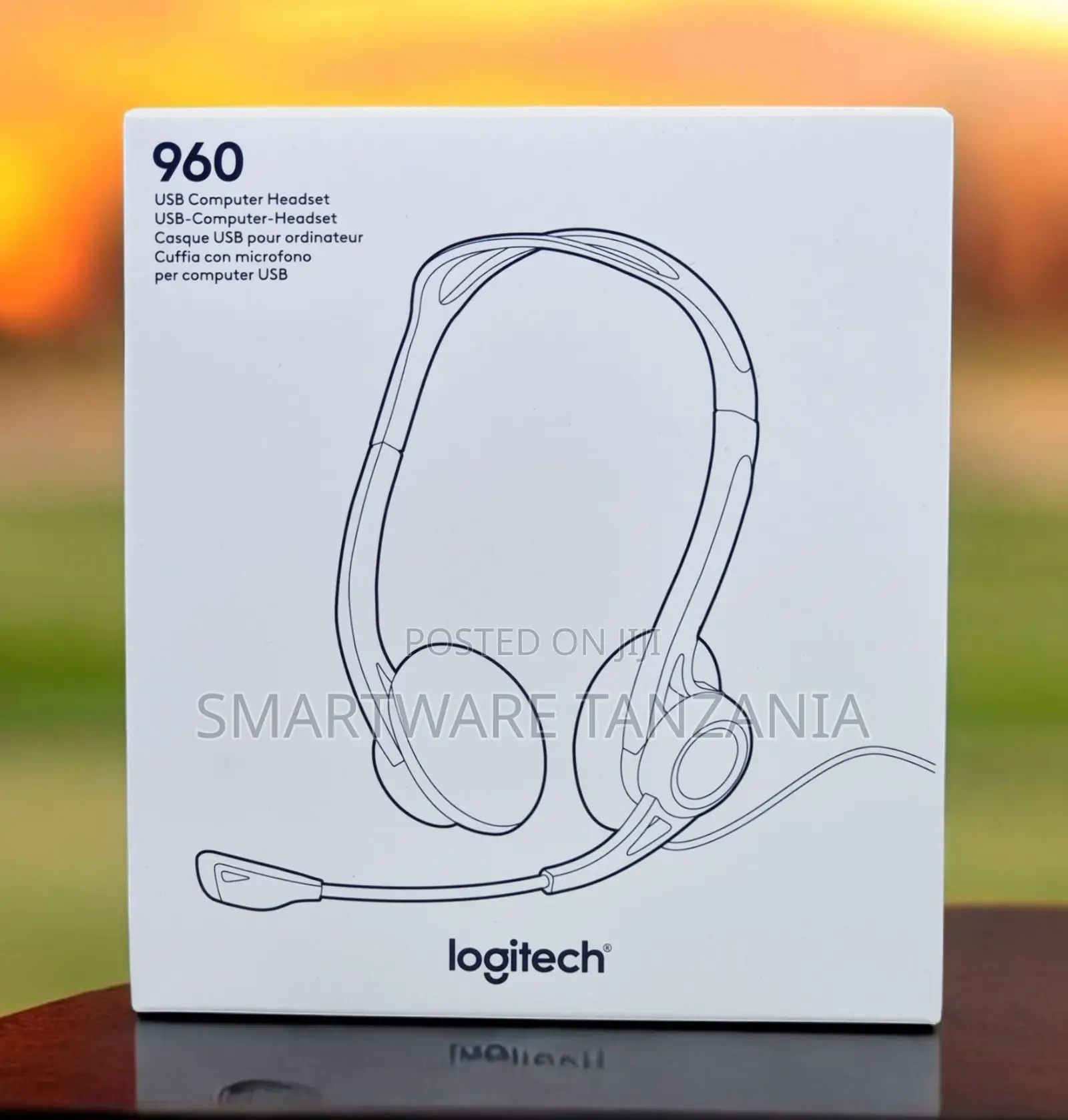 Logitech 960 Usb Computer Headset Stereo Mic for Calls Work