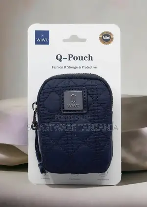 Wiwu Q-pouch Mini Navy Blue Quilted Pouch Water Resistant