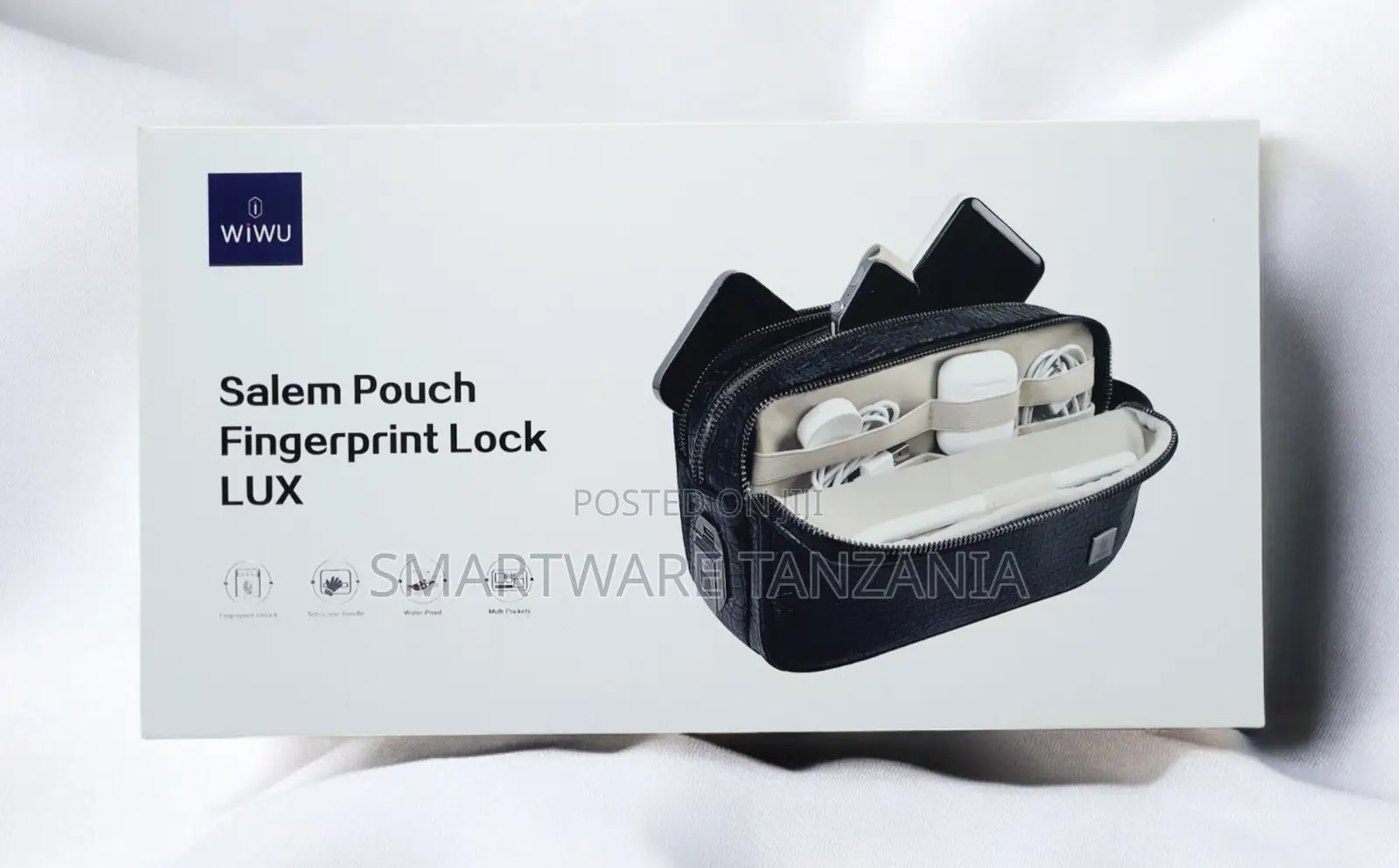 Wiwu Salem Pouch Fingerprint Lock Lux Tech Organizer Bag