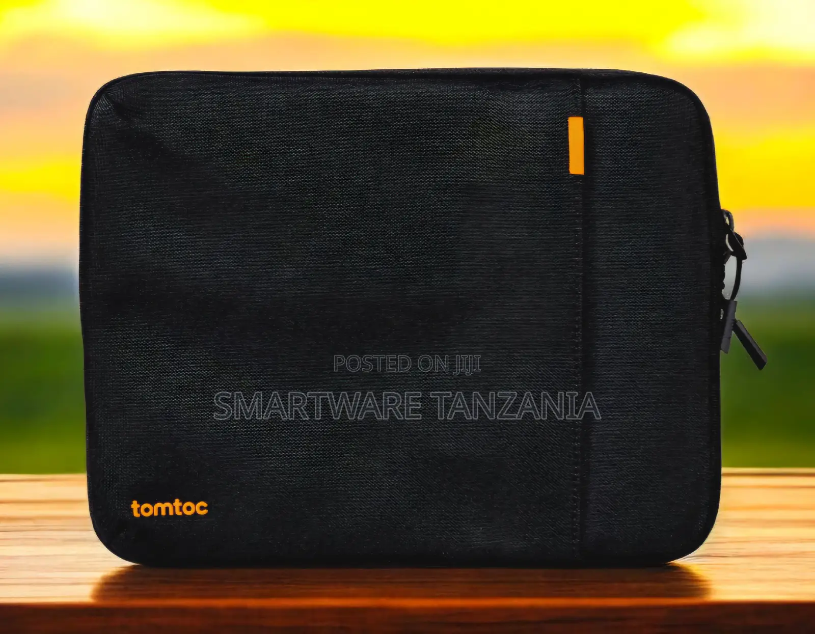 Tomtoc Laptop Sleeve Black Orange 13 Inch Padded Carry Bag