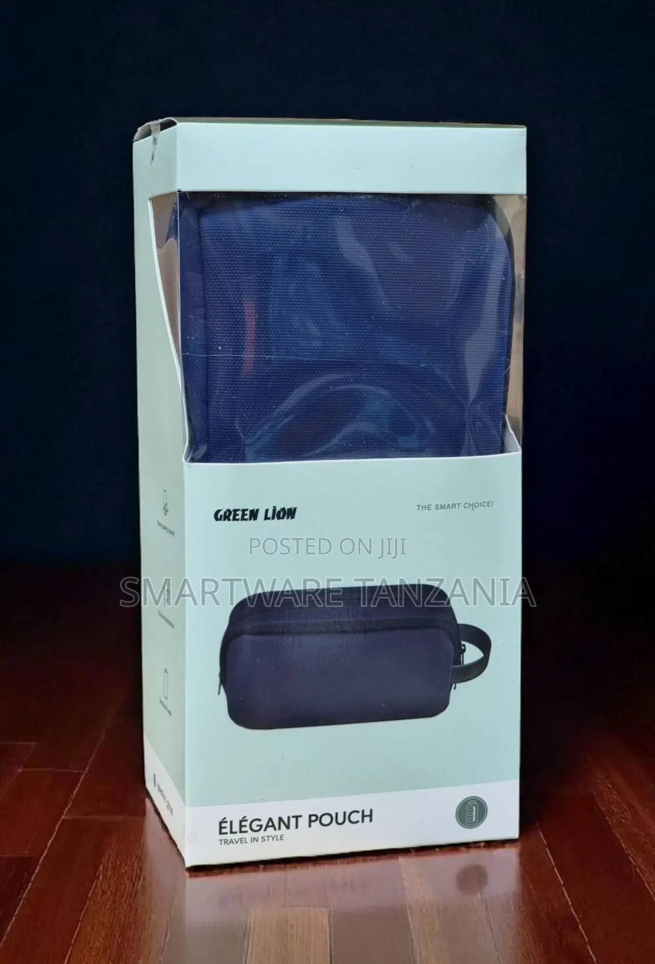 Green Lion Elegant Pouch - Deep Navy Travel Organizer