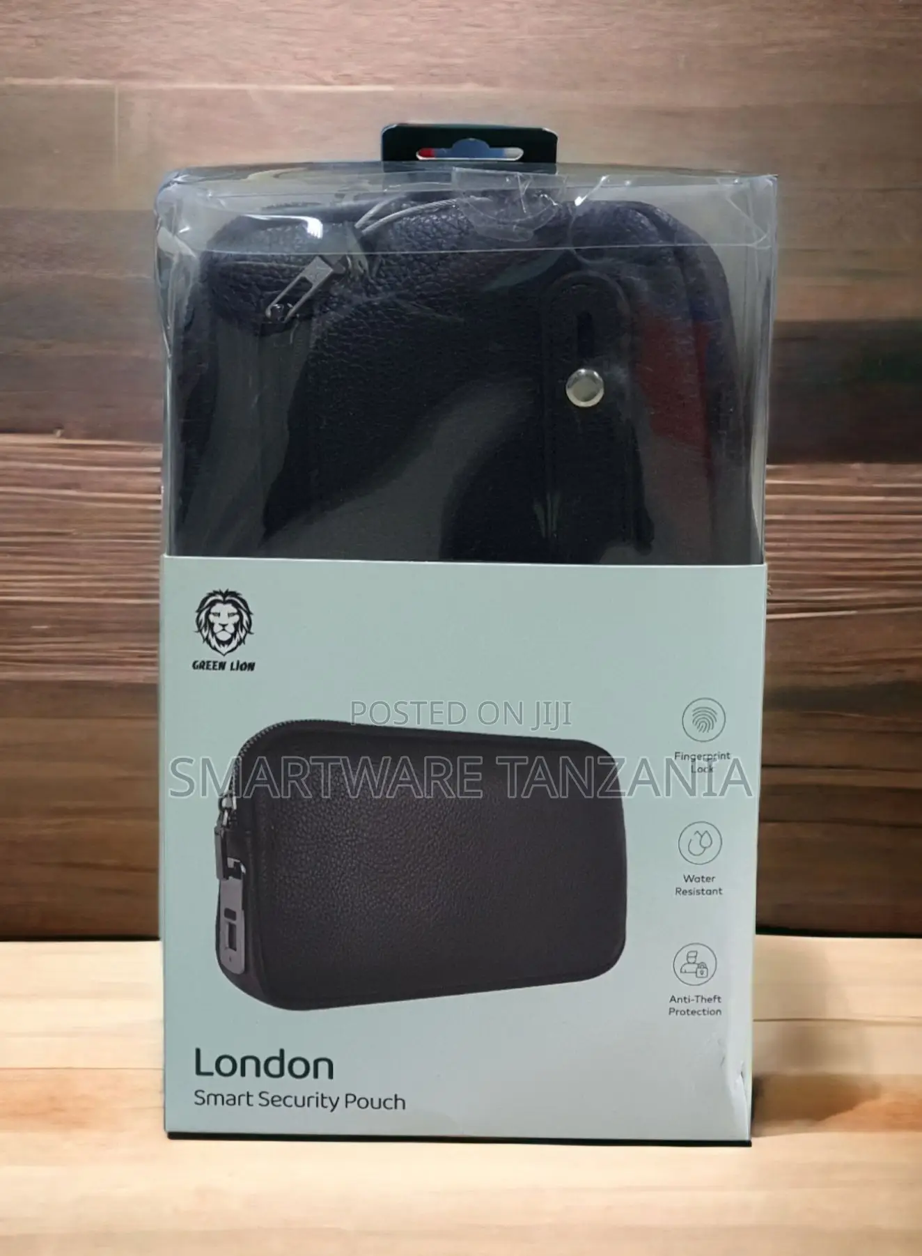 Green Lion London Smart Security Pouch - Black Fingerprint