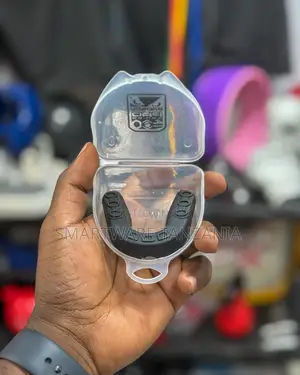 Black Double Layer Mouthguard With Case Combat Sports Guard