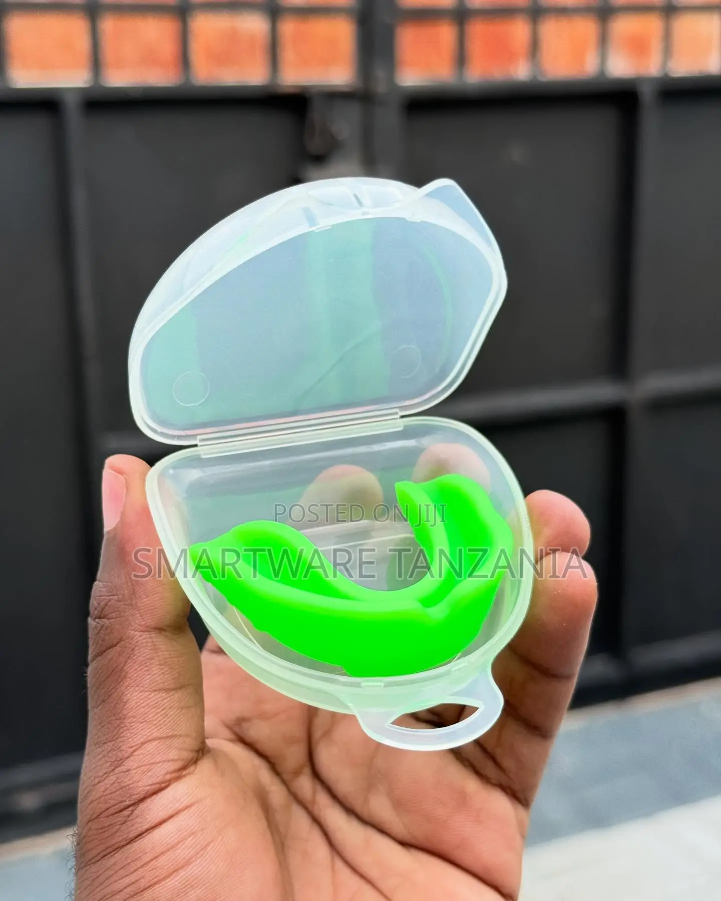 Green Sports Mouthguard Boil Bite With Case Boxing Football