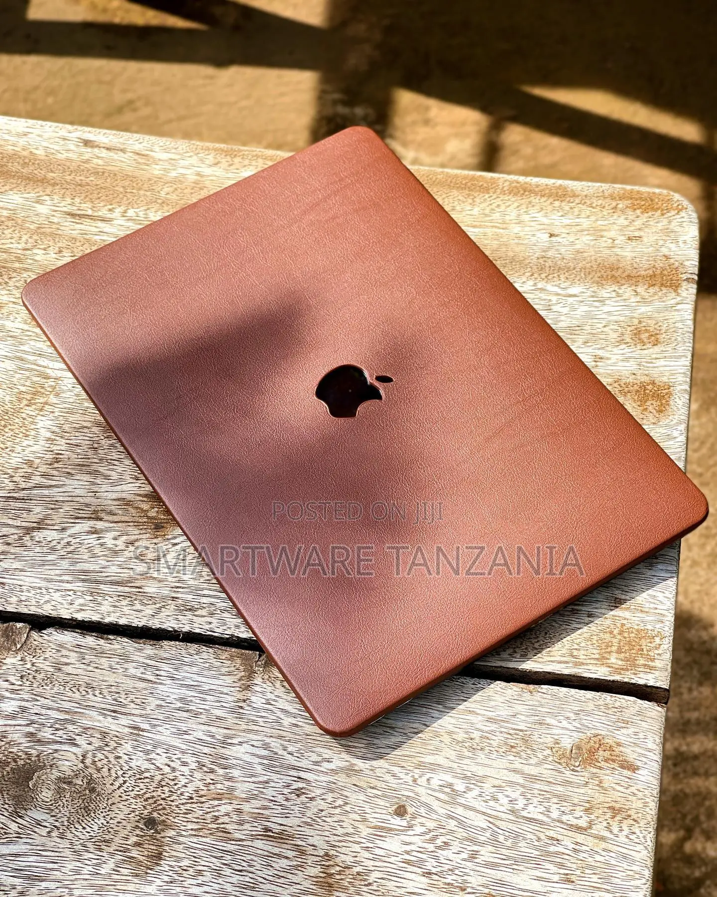 Macbook Hard Case Tan Brown Smooth Leather Finish Cover