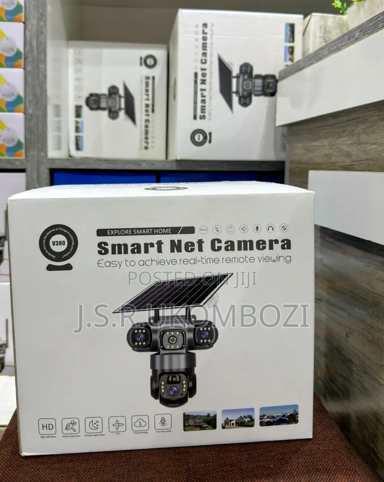Smart Net Wifi Camera 4g V380 Solar Camera + Solar Panel Dual