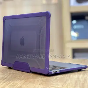Macbook Rugged Case Clear Back Purple Frame Heavy Duty