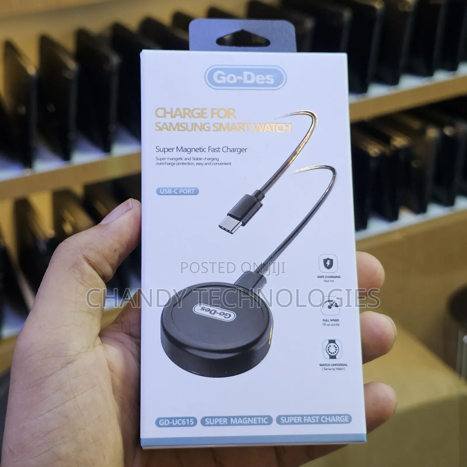Go-Des Gd-Uc615 Super Magnetic Fast Charger for Samsung Smartwatches.