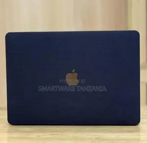 Macbook Hard Case Navy Blue Fabric Linen Texture Cover