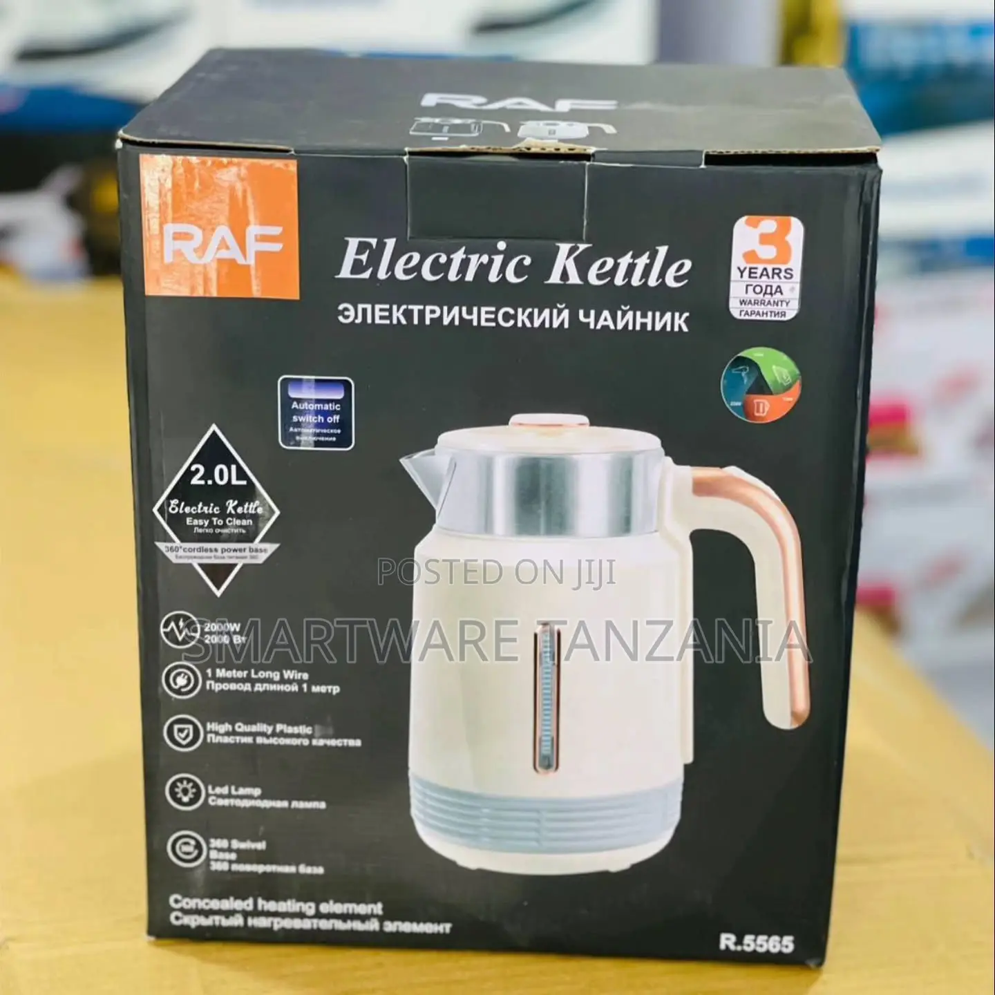 Raf R.5565 Electric Kettle 2.0l 2000w Led Indicator Ivory
