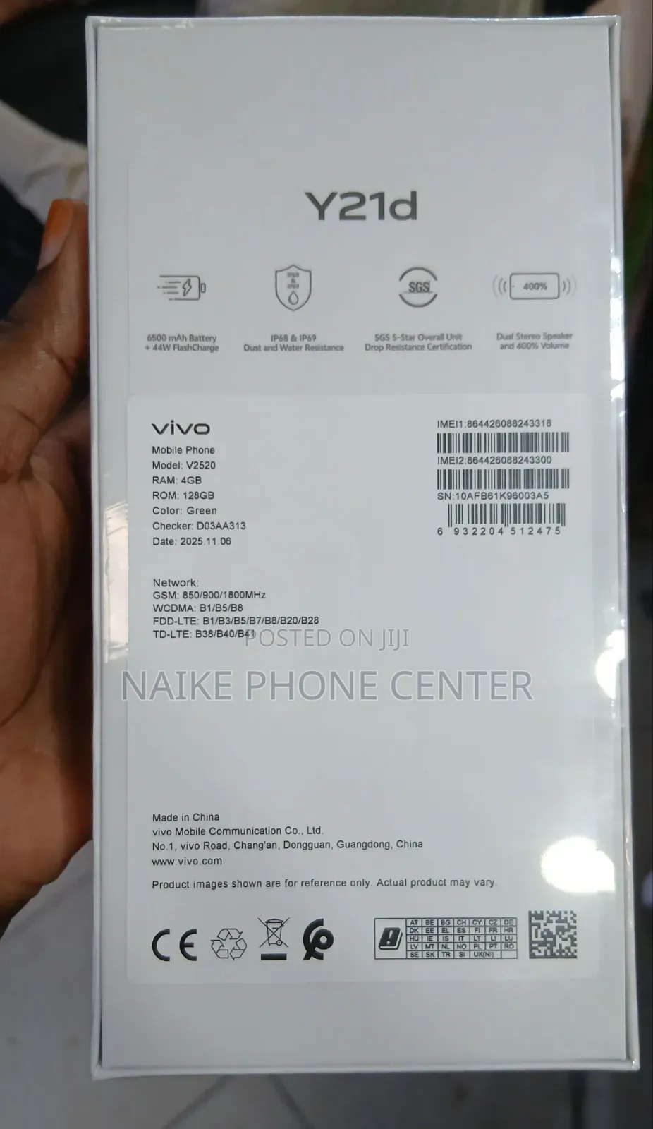 New Vivo Y21d 128 GB Green