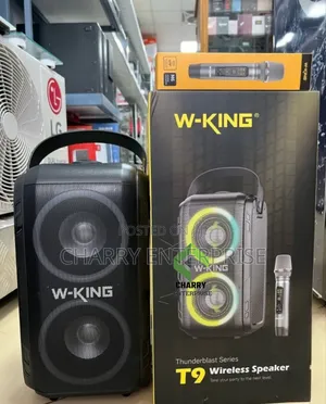 W-King T9 Karaoke Speaker Rechargeable With Tight Bass Mic 80w