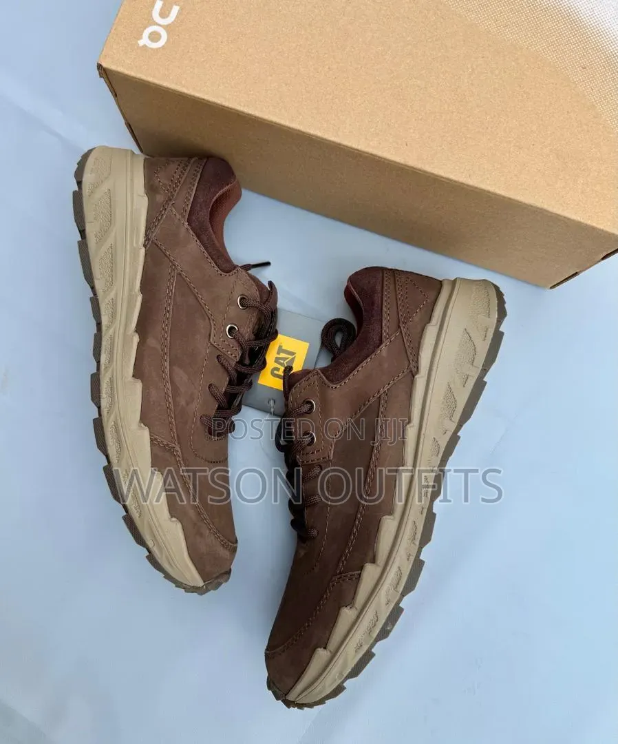 Men's Leather Shoes Caterpillar or Cat Branded Materials Totally Best