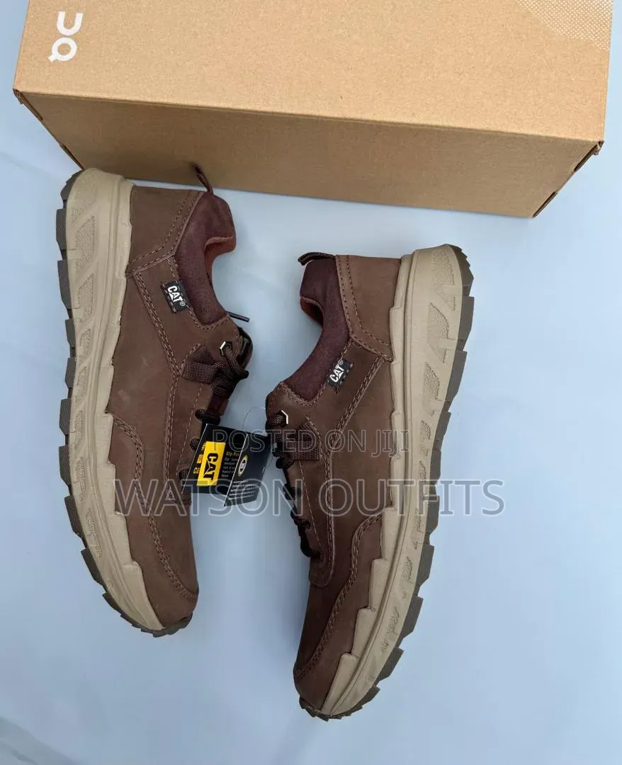 Men's Leather Shoes Caterpillar or Cat Branded Materials Totally Best