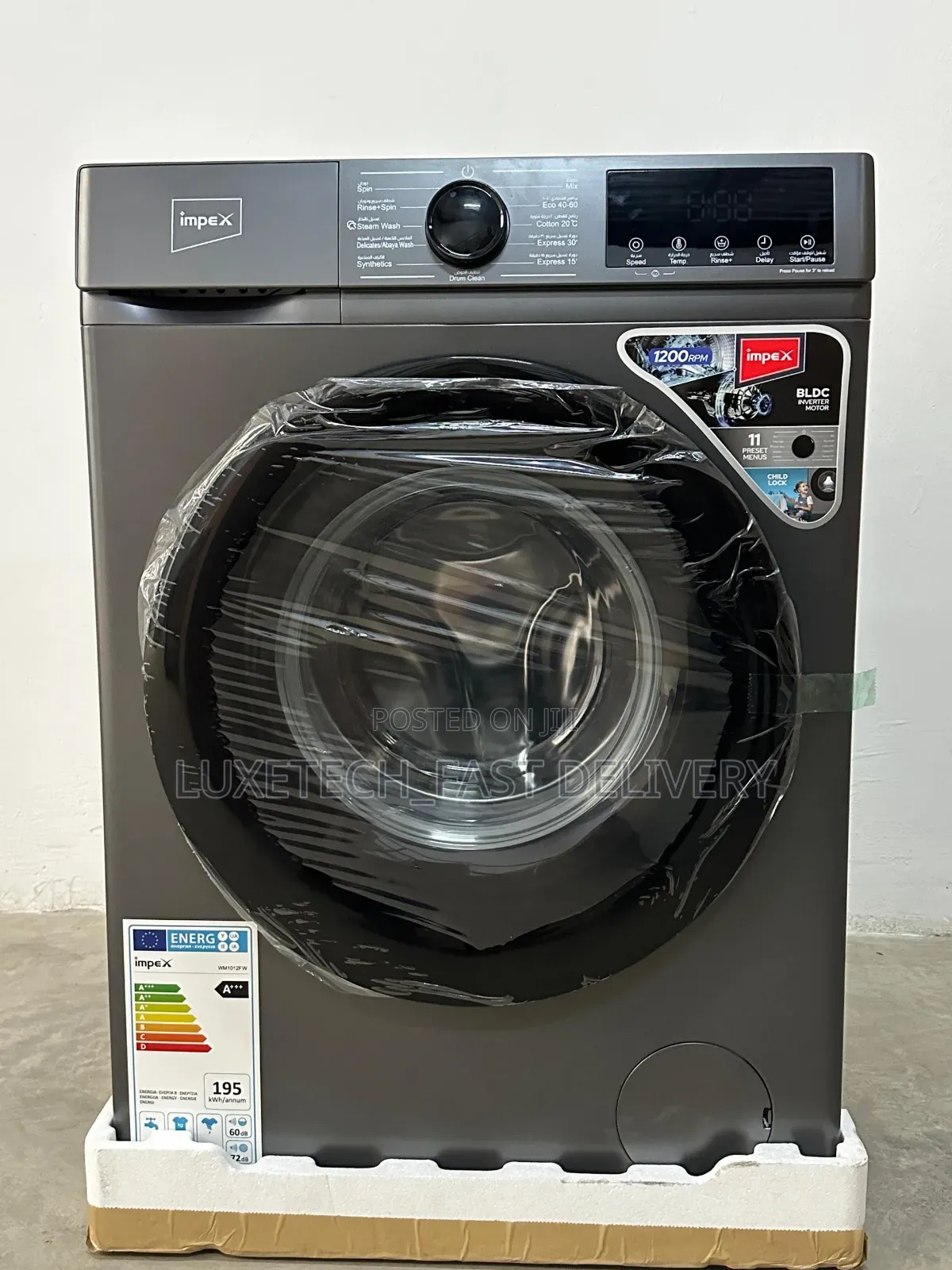 Impex 8kg Automatic Washing Machine Front Load