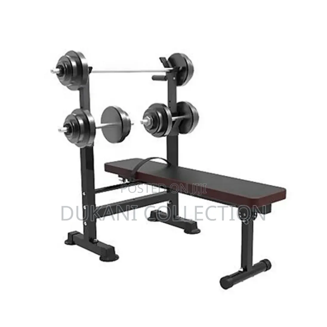 Bench and 50kg Chrome Burbell Sedumbbellt