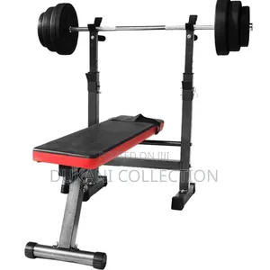 Bench and 50kg Chrome Burbell Sedumbbellt