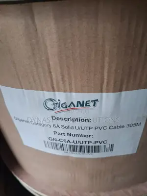 Giganet Category 6a Solid U/Utp PVC Cable - 305m Drum