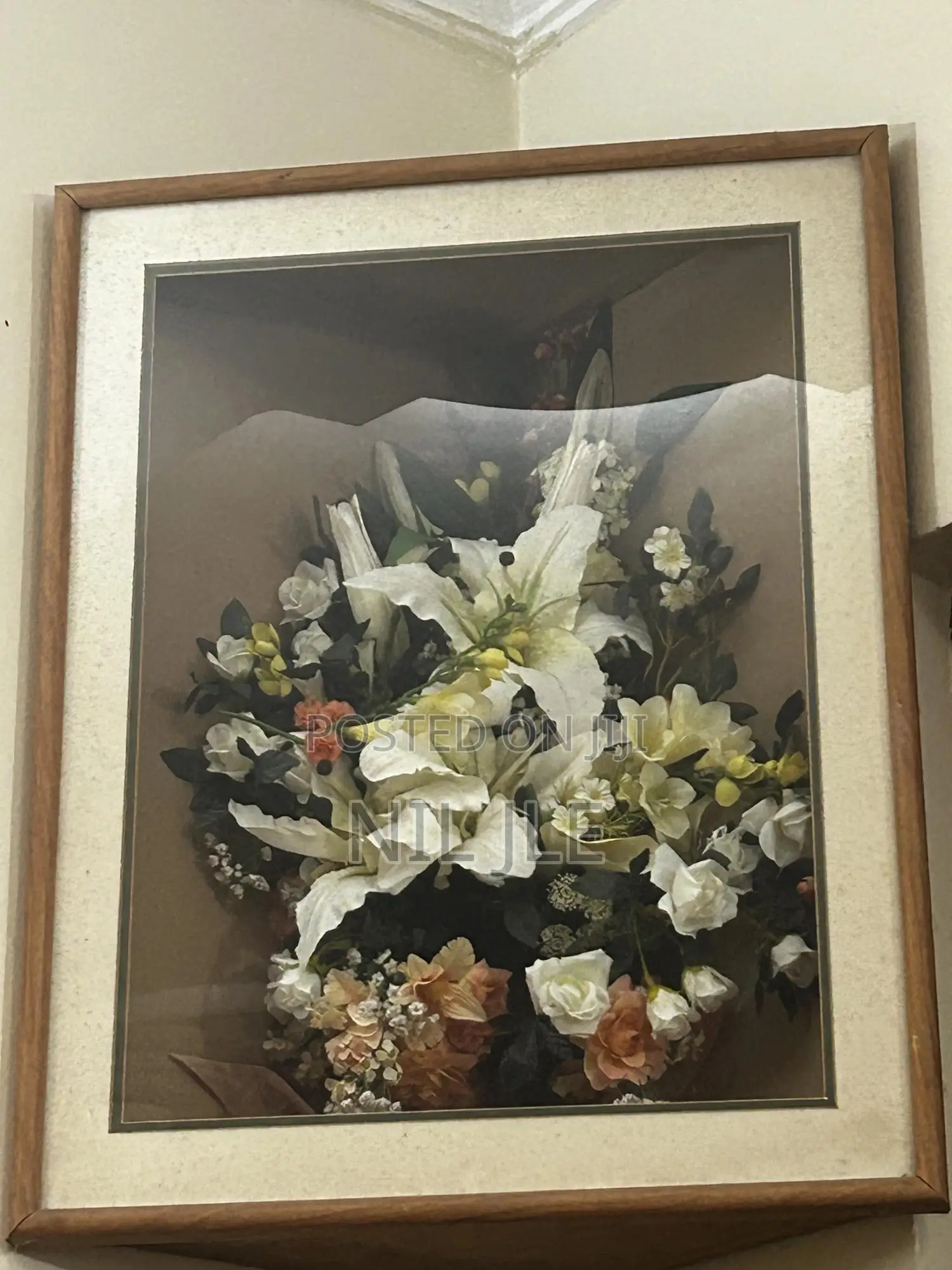 Framed Silk Flower Bouquet