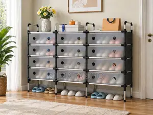 *#5-layers Tripple Row Design Shoe Rack* Dimensions:120*28*92cm *