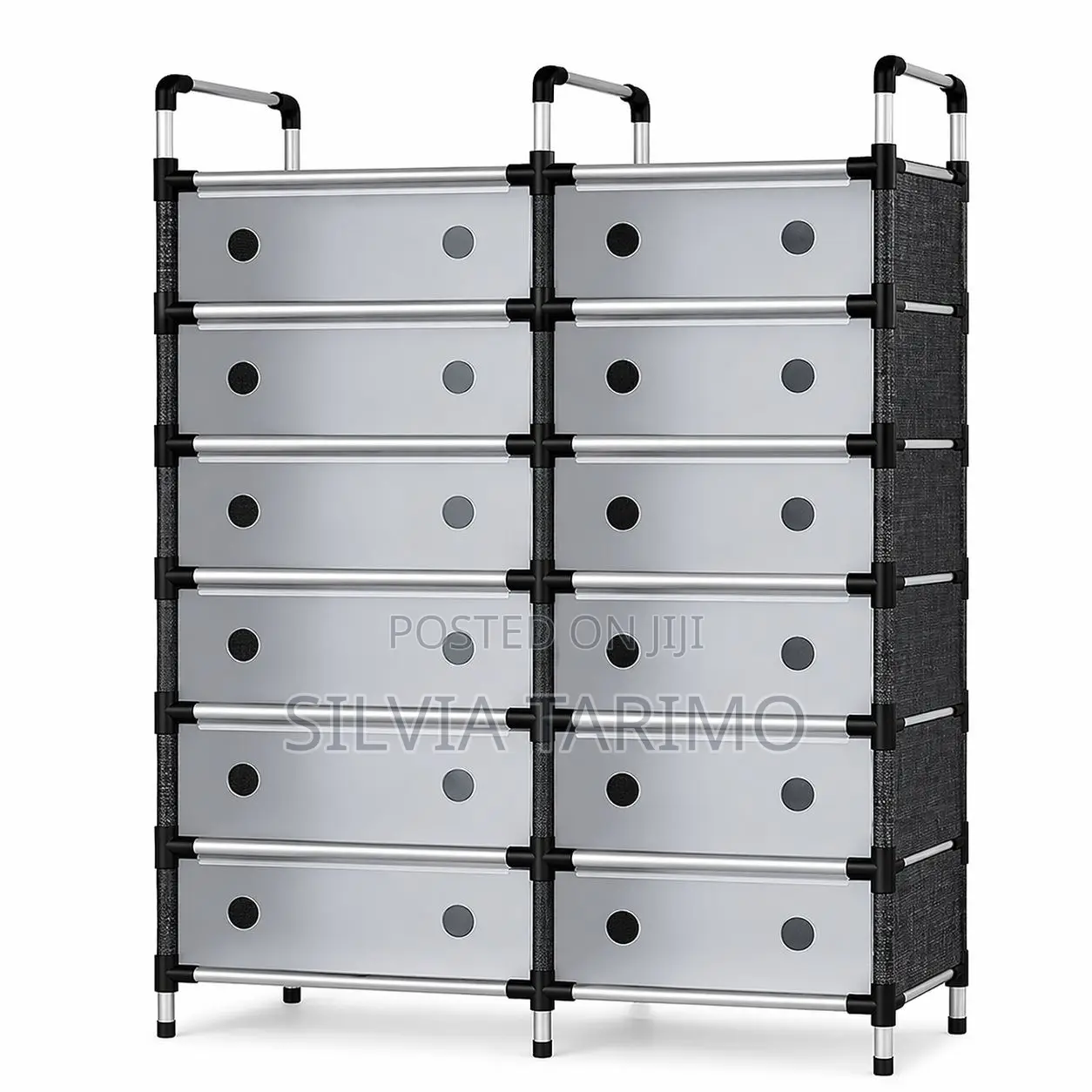 *#7-layers Double Row Design Shoe Rack* Dimensions:81*28*128cm *