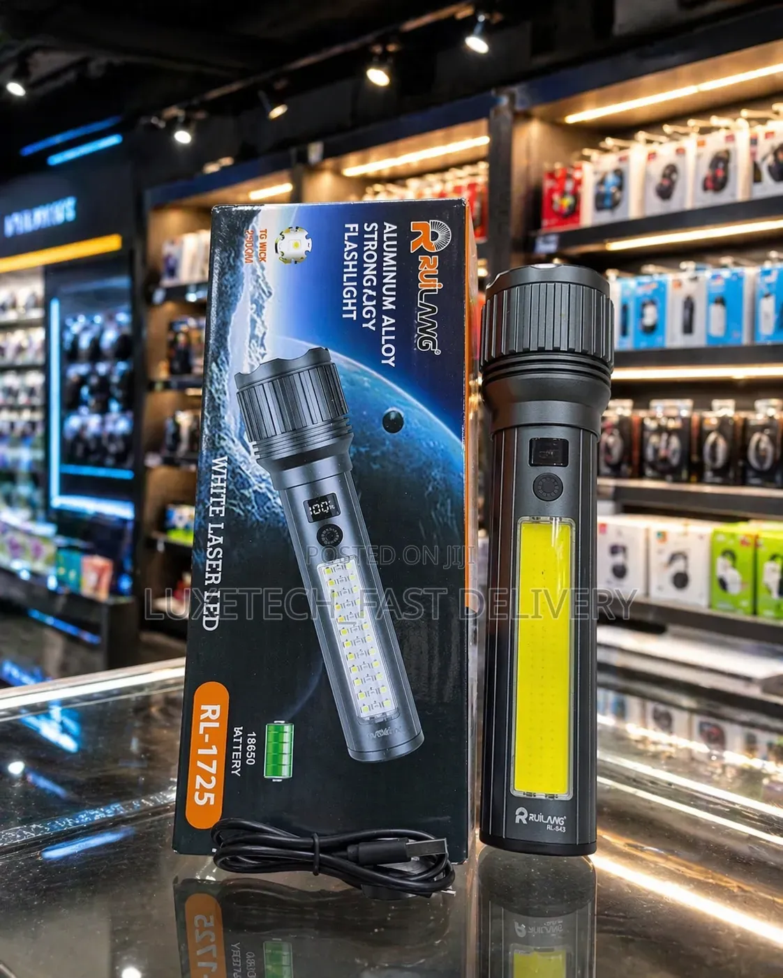 Rruilang Rl-1725 High Power Rechargeable Flashlight/Torch