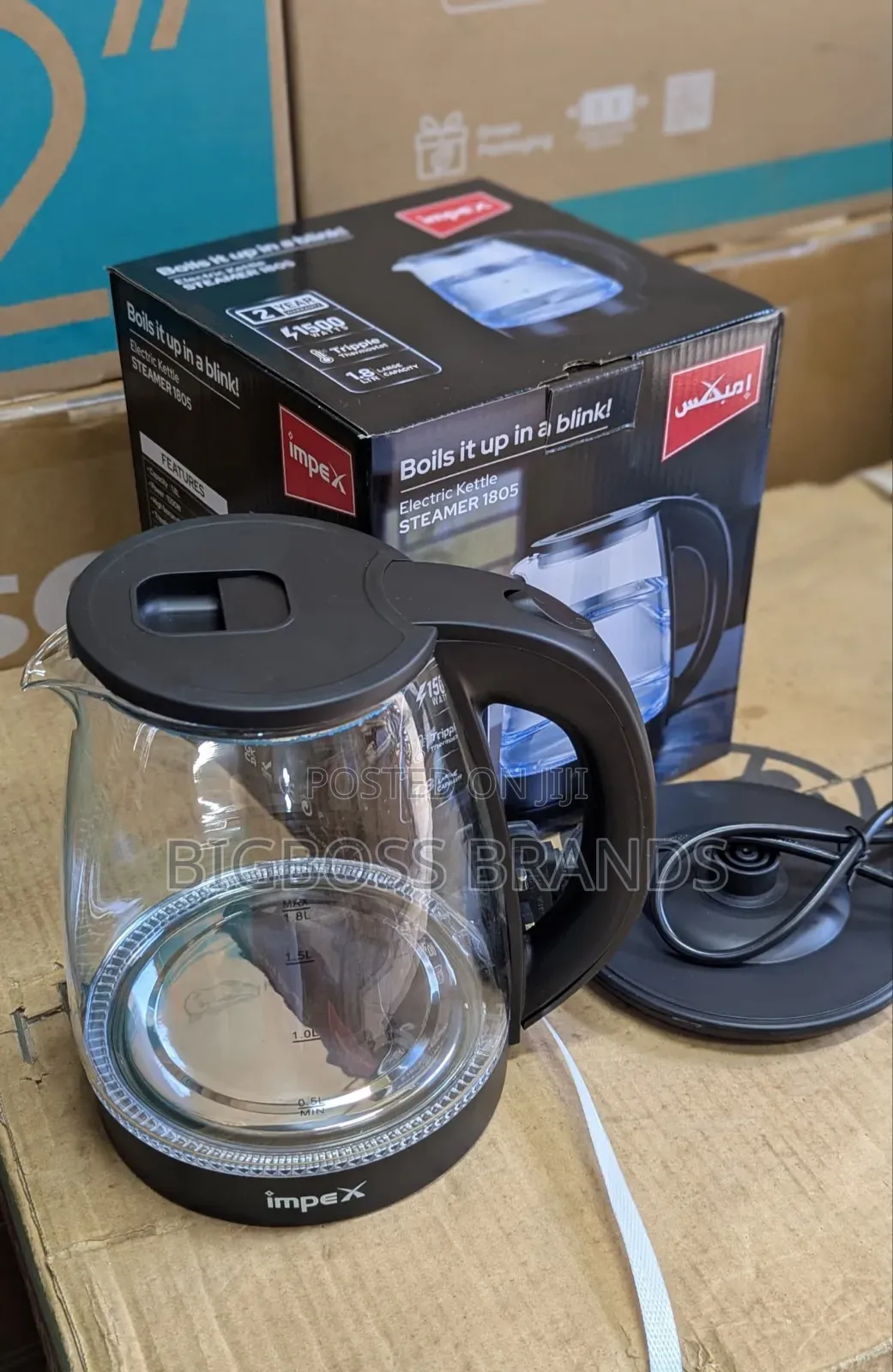 Impex Glass Kettle Liter 1.8 [Kioo]