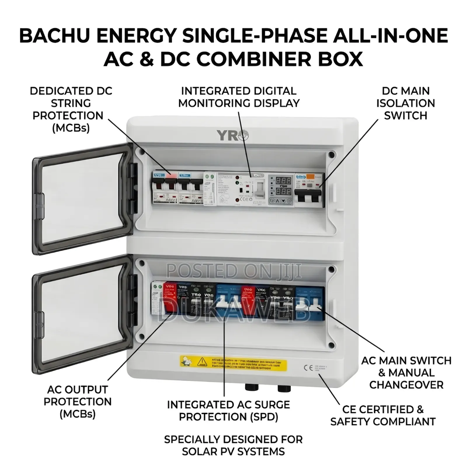 Single-Phase All-in-One Ac Dc Combiner Box for Solar Pv Systems