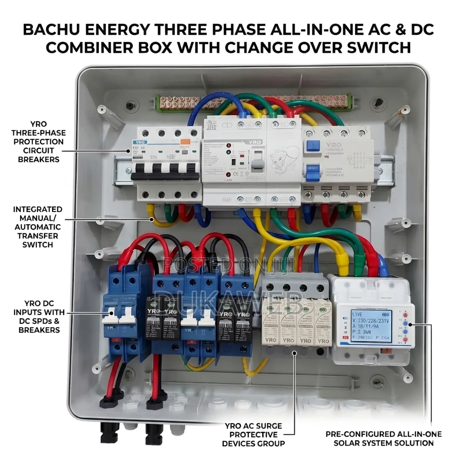 Three-Phase All-in-One Ac Dc Combiner Box With Changeover Switch