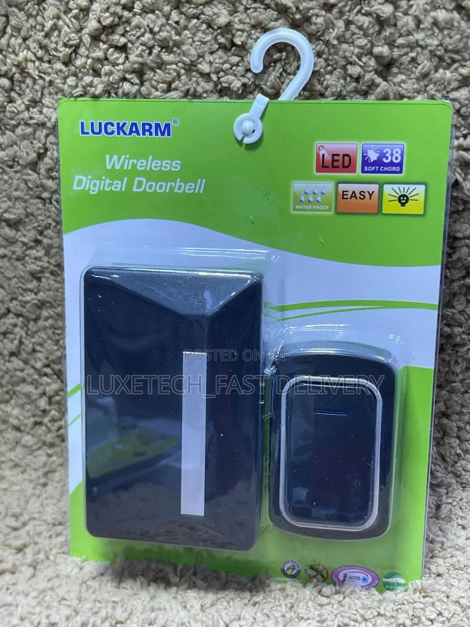 Luckarm Wireless Digital Doorbell In Black