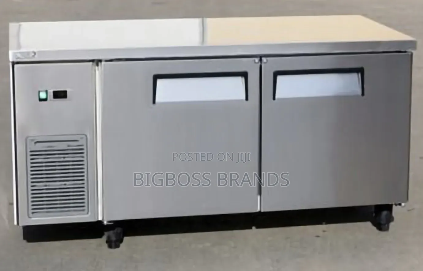 Counter 210 Liters Fridge 2 Stainless Steel Doors