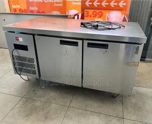 Counter Fridge Stainless Steel 2 Doors 349 Liters