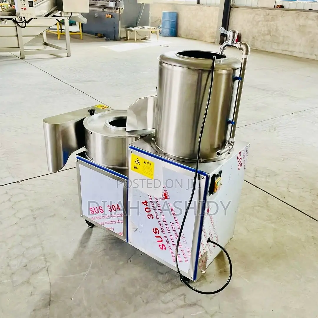 Potato Washing,Pealing and Cutting Machine