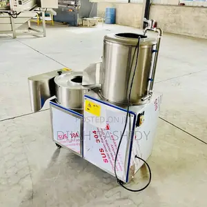 Potato Washing,Pealing and Cutting Machine