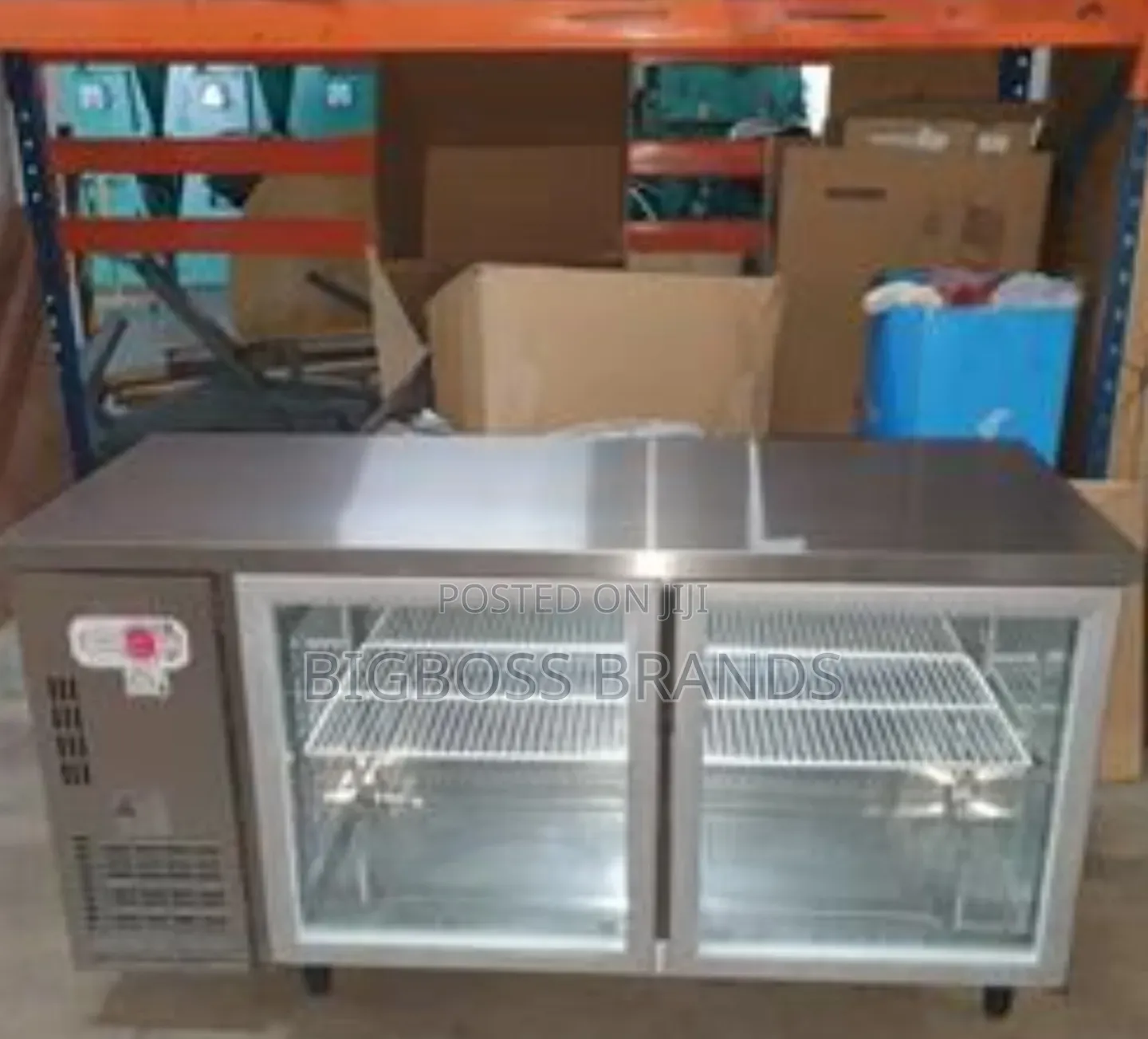 2 Glass Doors Counter Fridge 210 Liters