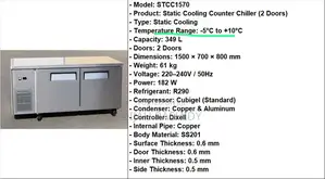 Commercial Static Cooling Counter Chiller