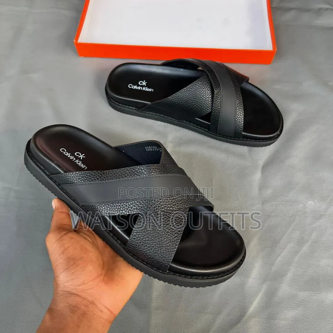 Men's Leather Sandals or Open Shoes Calvin Klein Amazingly Branded