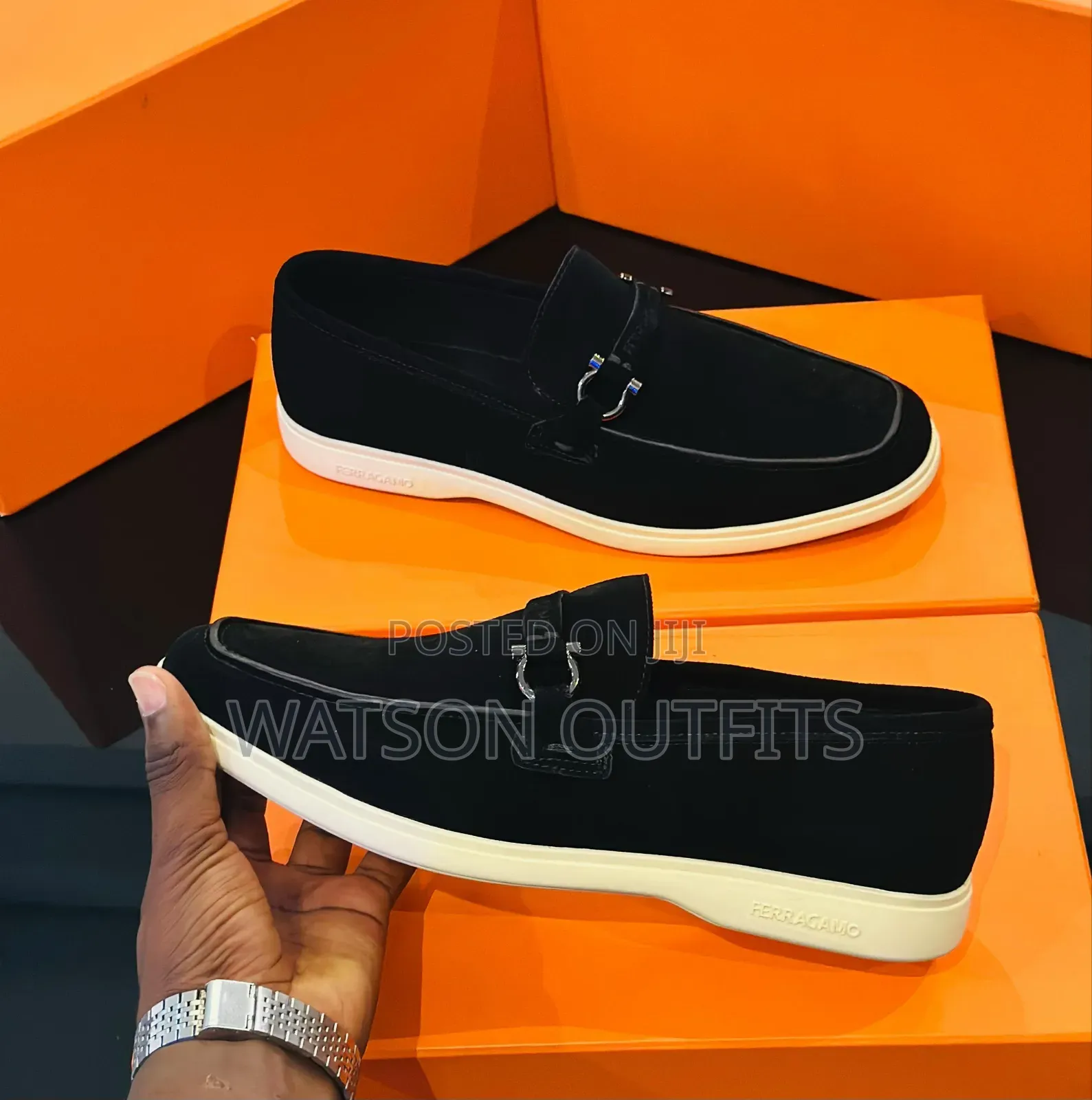 Men's Leather Shoes or Loafers Ferragamo Topply and Originally Branded