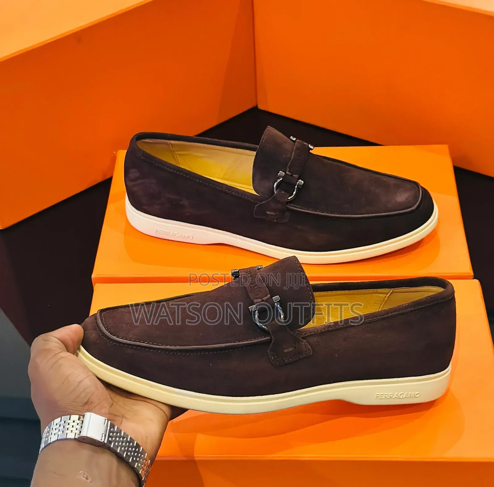 Men's Leather Shoes or Loafers Ferragamo Topply and Originally Branded