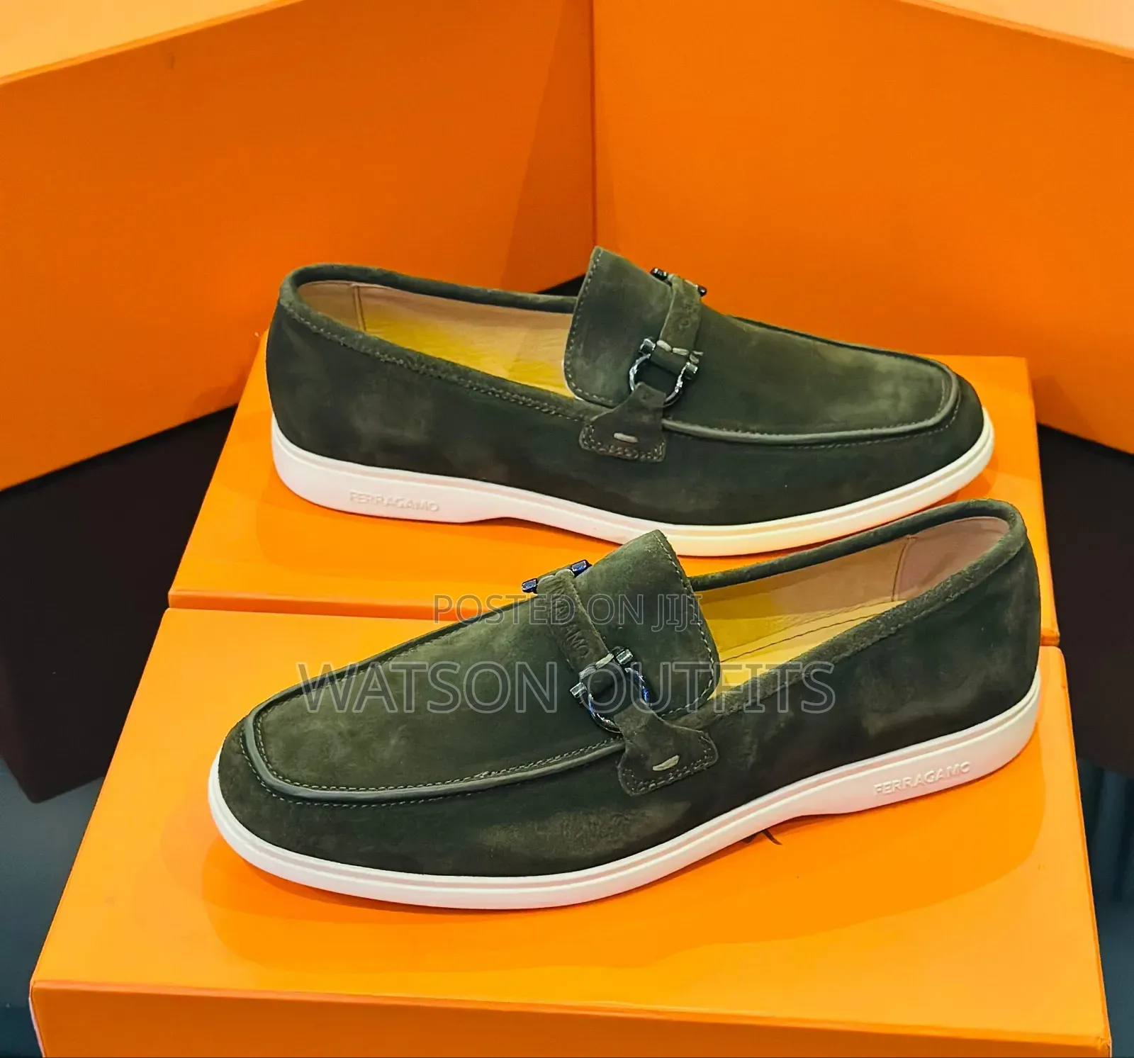 Men's Leather Shoes or Loafers Ferragamo Topply and Originally Branded