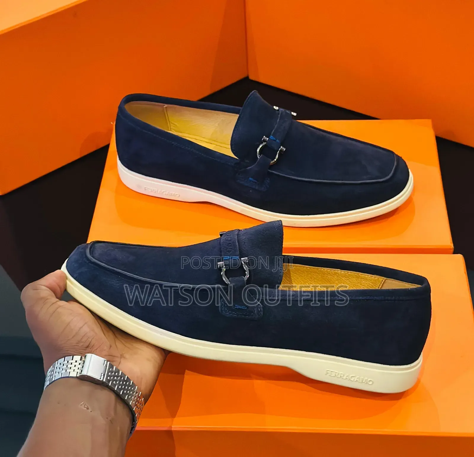 Men's Leather Shoes or Loafers Ferragamo Topply and Originally Branded