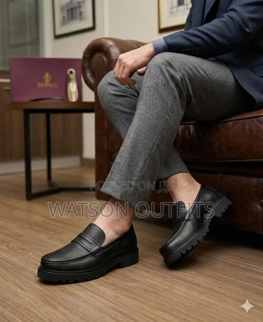 Men's Leather Shoes or Moccasins De Paul Classically Branded