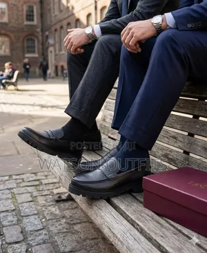 Men's Leather Shoes or Moccasins De Paul Classically Branded